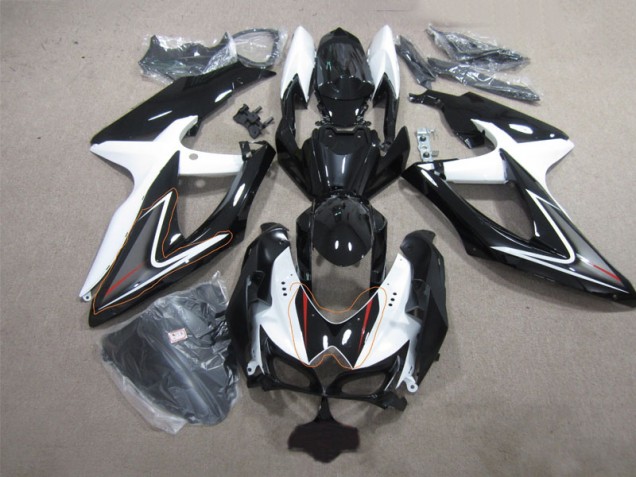 ABS Plástica GSXR 600 K8 2008-2010 - Negro Blanco