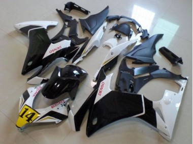 Carenado CBR 500 RR 2013-2015 - Negro Blanco Denso Rizoma 14