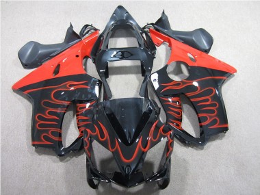 Carenado CBR 600 F4i 2001-2003 - Negro Rojo Llama