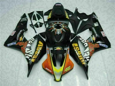 Carenado CBR 600 RR 2007-2008 - Negro Amarillo Repsol 46