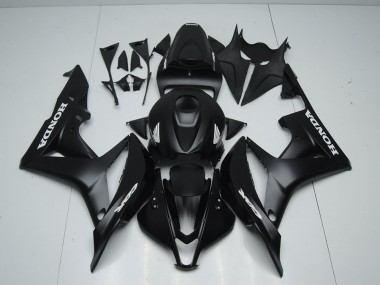 Carenado CBR 600 RR 2007-2008 - Negro Mate con Blanco Pegatinas
