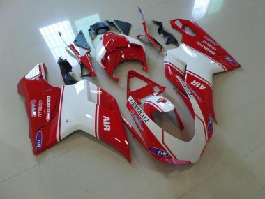 Carenado Ducati 848 1098 1198 2007-2014 - Rojo & Blanco Air