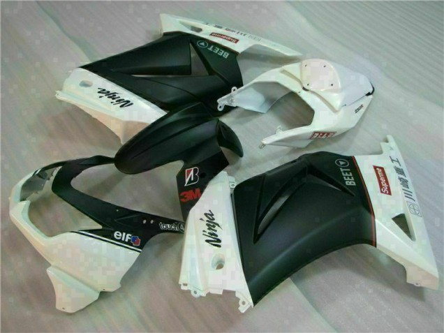 Carenado EX250 2008-2012 - Blanco Negro Ninja 3M