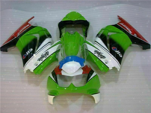 Carenado EX250 2008-2012 - Blanco Verde Negro Ninja