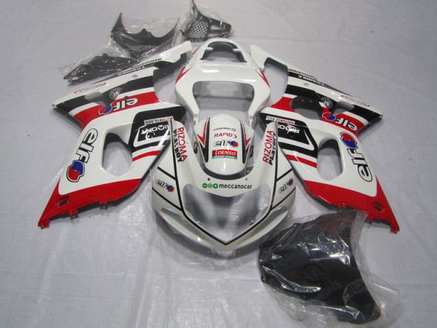 Carenado GSXR 1000 K1 2000-2002 - Blanco Rojo Rizoma Playboy