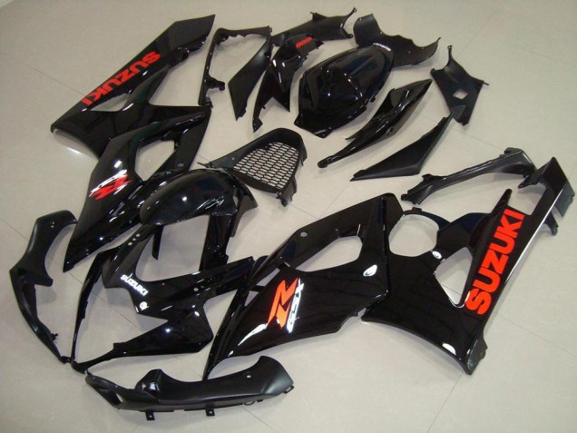 Carenado GSXR 1000 K5 2005-2006 - Brillante Negro Rojo Pegatinas