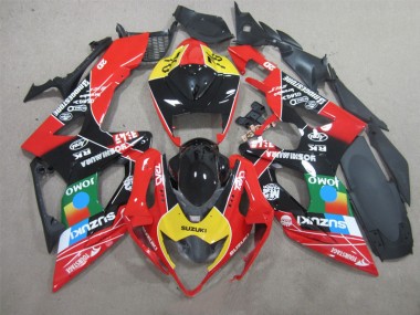 Carenado GSXR 1000 K5 2005-2006 - Negro Rojo Amarillo