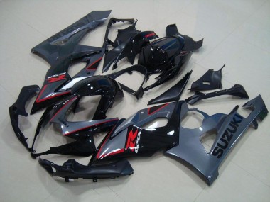 Carenado GSXR 1000 K5 2005-2006 - Negro Rojo Calcomanías