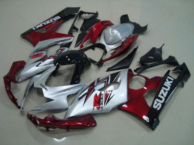 Carenado GSXR 1000 K5 2005-2006 - Plata Rojo