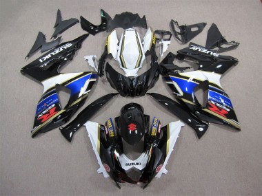 Carenado GSXR 1000 K9 2009-2016 - Negro Azul Blanco Oscuro Dog