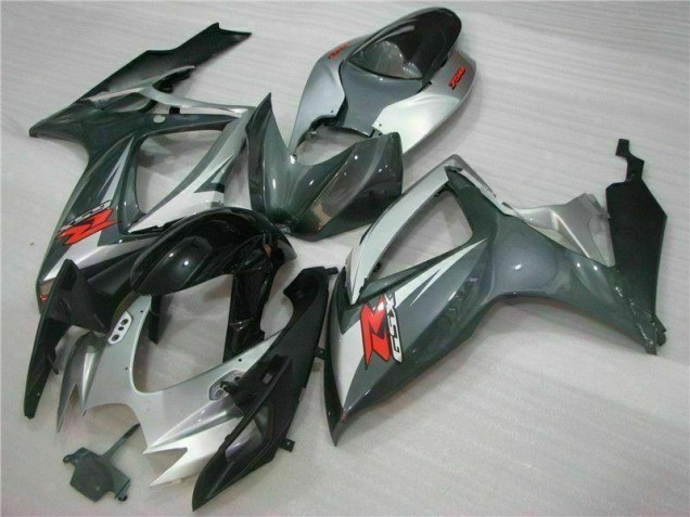 Carenado GSXR 600 / 750 K6 2006-2007 - Plata Negro