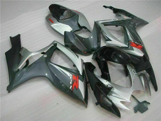 Carenado GSXR 600 / 750 K6 2006-2007 - Plata Negro