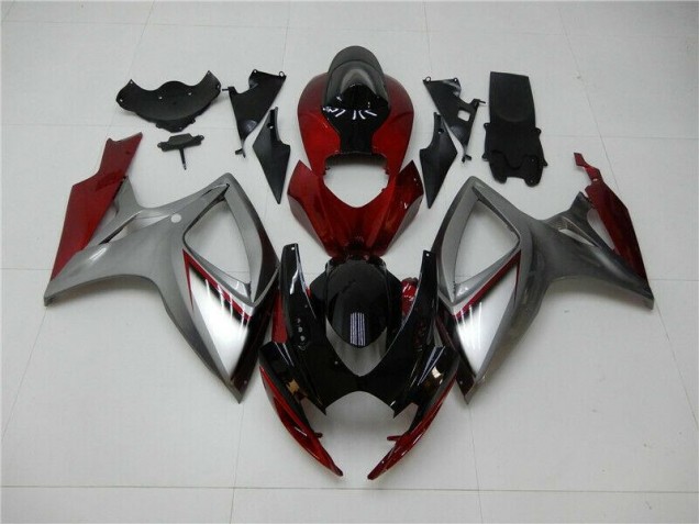 Carenado GSXR 600 / 750 K6 2006-2007 - Rojo Plata