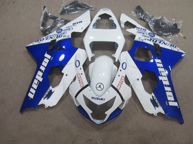 Carenado GSXR 600 K4 2004-2005 - Blanco Azul Motul