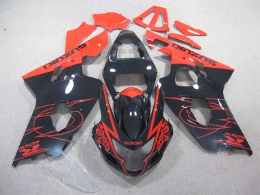 Carenado GSXR 600 K4 2004-2005 - Negro Rojo