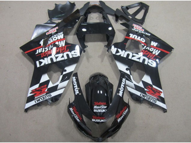 Carenado GSXR 600 K4 2004-2005 - Negro Rojo Telefumia Movistar