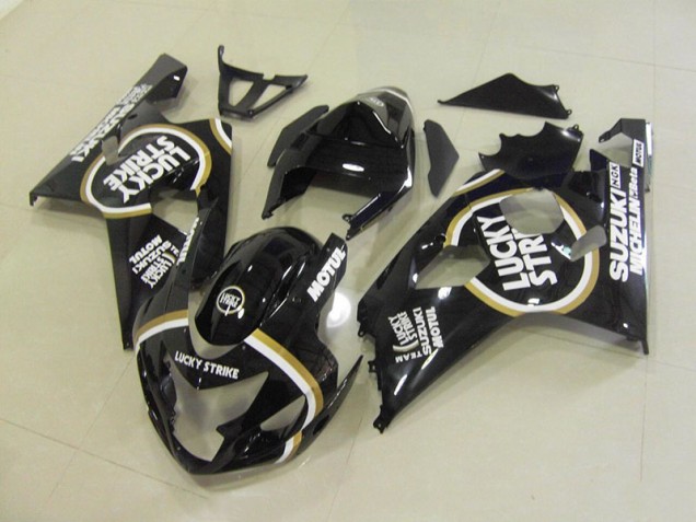 Carenado GSXR 750 K4 2004-2005 - Negro Blanco Lucky Strike Motul