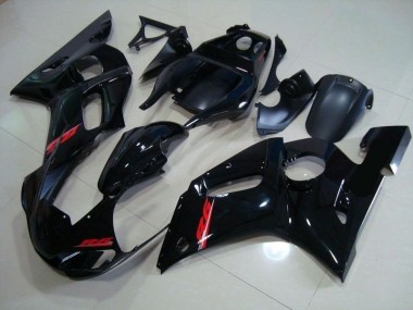 Carenado & Plástico R6 1998-2002 - Brillante Negro Rojo Calcomanías