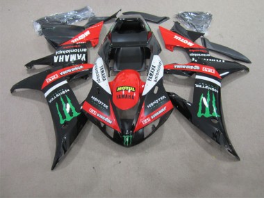Carenado R1 2002-2003 - Negro Rojo Motul