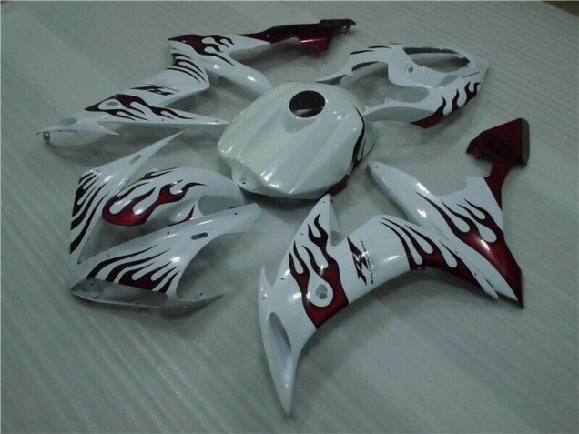 Carenado R1 2004-2006 - Blanco Rojo Llama Carenado R1 2004-2006 - Blanco Rojo Llama