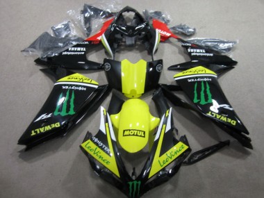 Carenado R1 2007-2008 - Negro Amarillo Motul Leovince