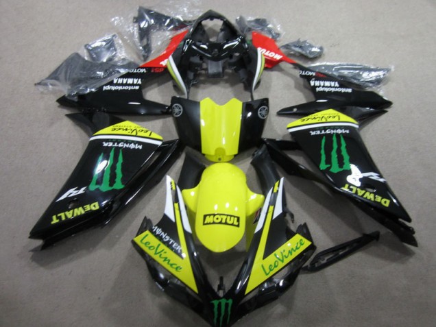 Carenado R1 2007-2008 - Negro Amarillo Motul Leovince