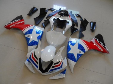 Carenado R1 2012-2014 - Blanco Negro Ducati Star