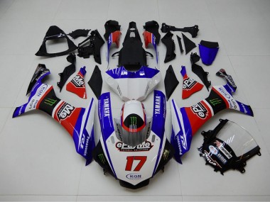 Carenado R1 2015-2019 - Azul Rojo KGN 17