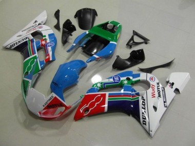 Carenado R6 1998-2002 - Azul Blanco Verde Rojo Wudy Motul Dunlop