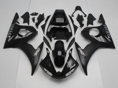 Carenado R6 2003-2005 - Negro con Plata Calcomanías