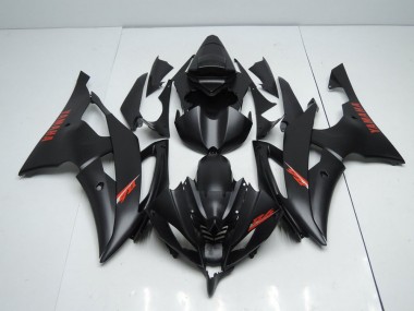 Carenado R6 2008-2016 - Negro Mate Rojo Calcomanías