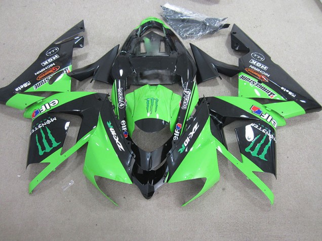 Carenado ZX10R 2003-2005 - Negro Verde Monster