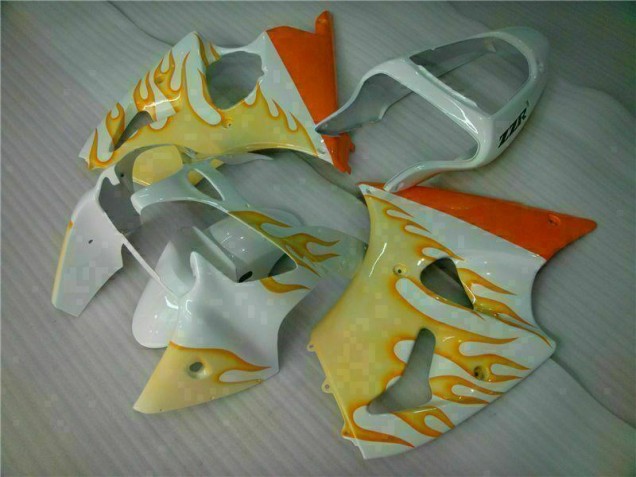 Carenado ZX6R 2000-2002 - Blanco Amarillo Llama Carenado ZX6R 2000-2002 - Blanco Amarillo Llama