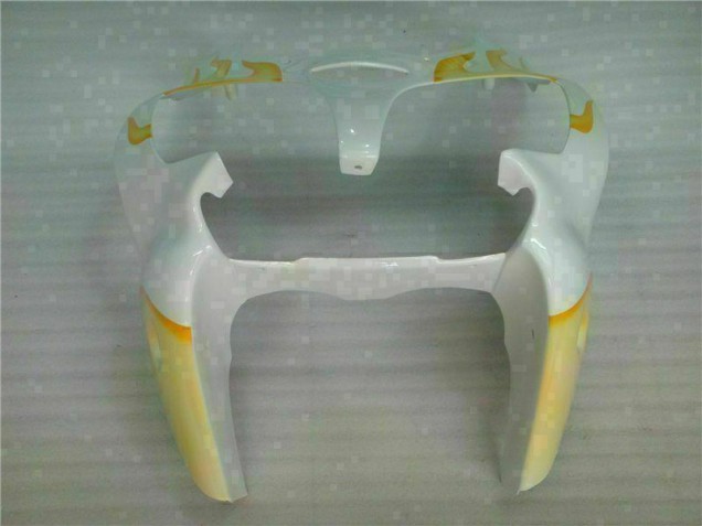 Carenado ZX6R 2000-2002 - Blanco Amarillo Llama Carenado ZX6R 2000-2002 - Blanco Amarillo Llama