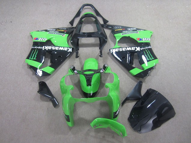 Carenado ZX6R 2000-2002 - Negro Verde Monster Carenado ZX6R 2000-2002 - Negro Verde Monster