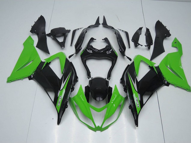 Carenado ZX6R 2013-2018 - Negro Verde 636