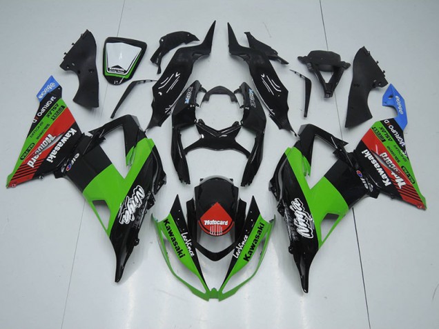 Carenado ZX6R 2013-2018 - Negro Verde Rojacard