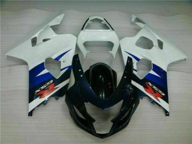 Inyección Kits Carenado GSXR 600 / 750 K4 2004-2005 - Blanco Negro