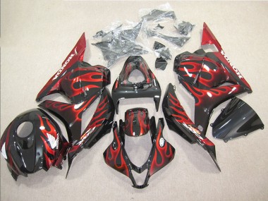 Kit Carenado CBR 600 RR 2009-2012 - Negro Rojo Llama