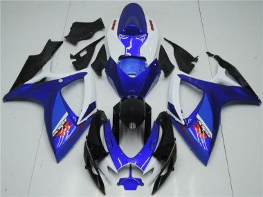 Kit Carenado GSXR 600 / 750 K6 2006-2007 - Blanco Azul