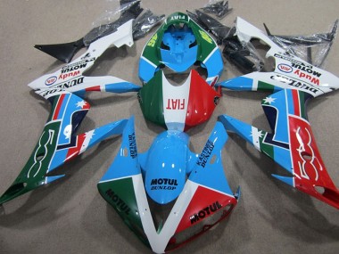 Kits Carenado CBR 1000 RR 2004-2005 - Azul Rojo Verde Motul