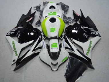 Kits Completo Carenado ABS CBR 600 RR 2009-2012 - Negro Blanco Verde Hannspree