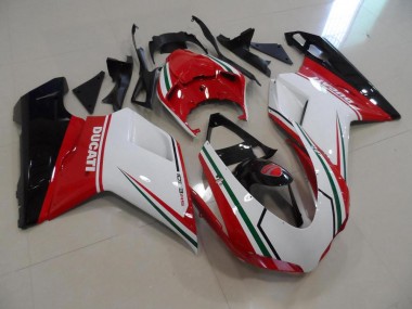 Kits Completo Carenado Ducati 848 1098 1198 2007-2014 - Rojo Blanco