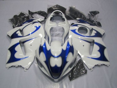 Plástico GSXR 1300 Hayabusa 1996-2007 - Blanco Azul
